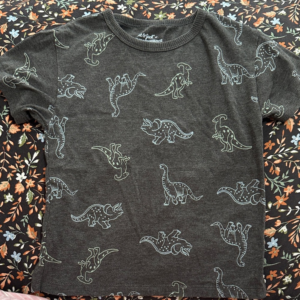 Abrand Kids Dinosaur Tee - Charcoal